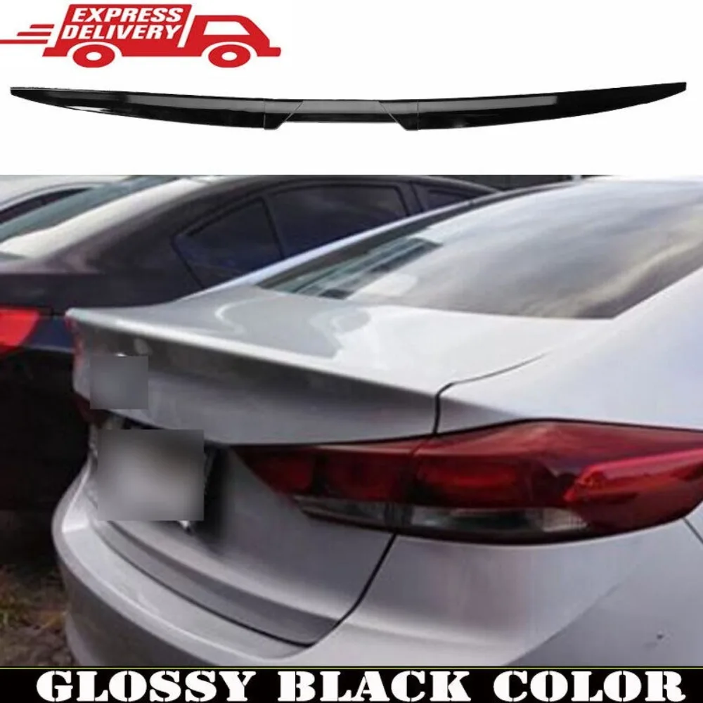 

Roof Tail Adjustable Universal Fit Rear Spoiler Wing Trunk Lip Glossy Black PU United States