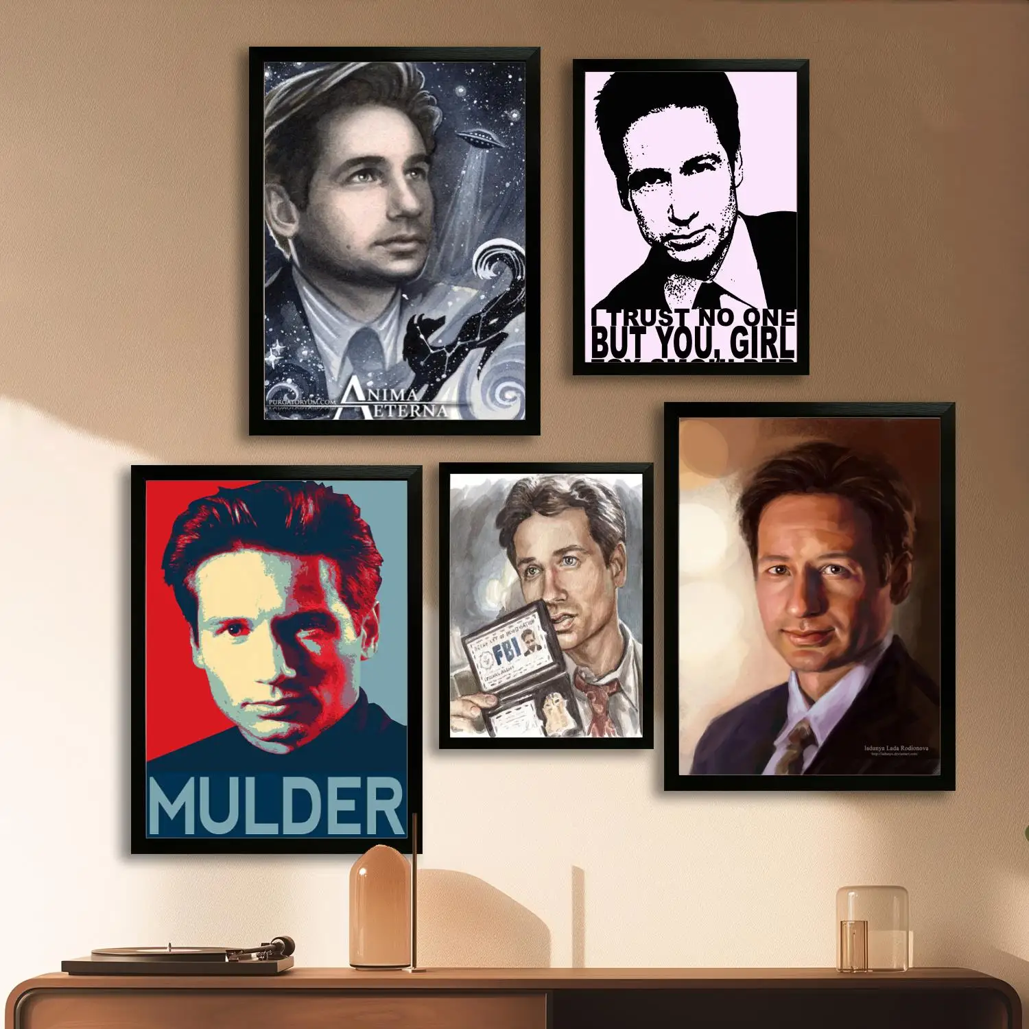 fox mulder Canvas Art Poster and Wall Art, Picture Print, Modern Family Bedroom Decor,Decorative painting