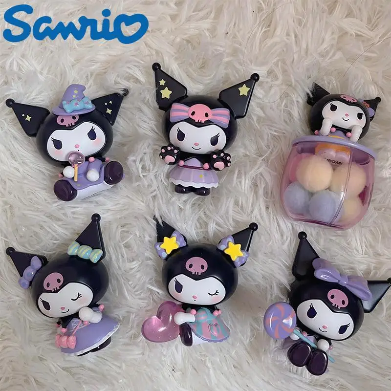 Genuine Sanrio Kuromi Blind Box Trick Or Treat Without Sugar Anime Surprise Box Kawaii Mysterious Guess Bag Figure Doll Toy