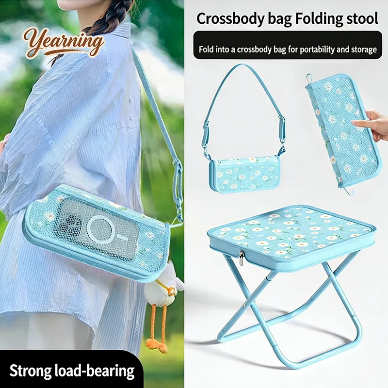 

Foldable Portable Ultra Light Travel Stool Fishing Chair Camping Chair Handbag Style Folding Stool