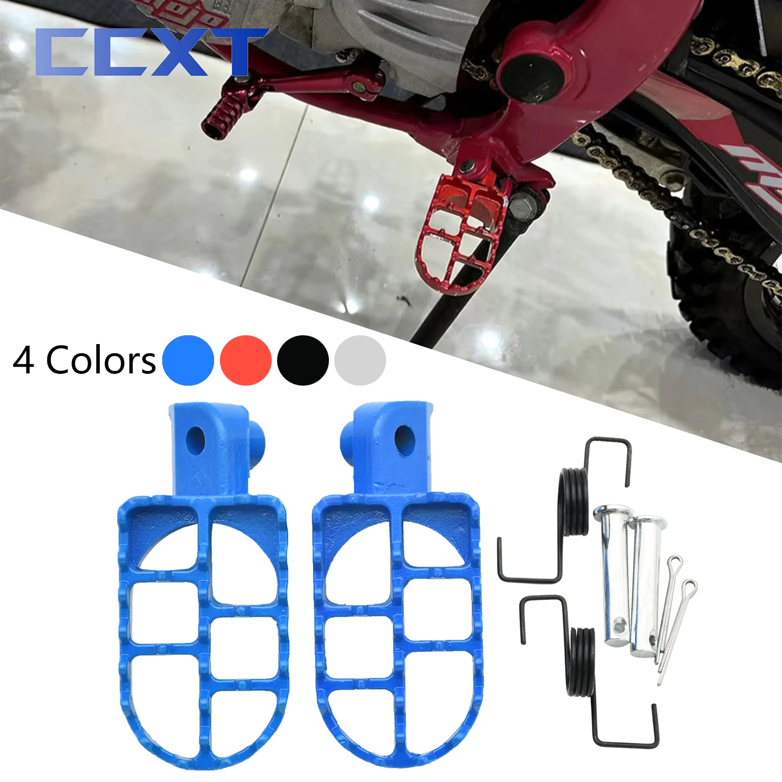 Motocross Foot Pegs Footrests For Honda XR50R CRF50 CRF70 CRF80 CRF100F For Yamaha PW50 PW80 TW200 PW 50 80 Motorcycle Universal