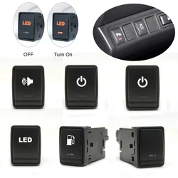 Automobile Accessories LED Light Power Car Radar Music Switch Steering Wheel Heating Button For Nissan X-Trail TEANA 2013-2018