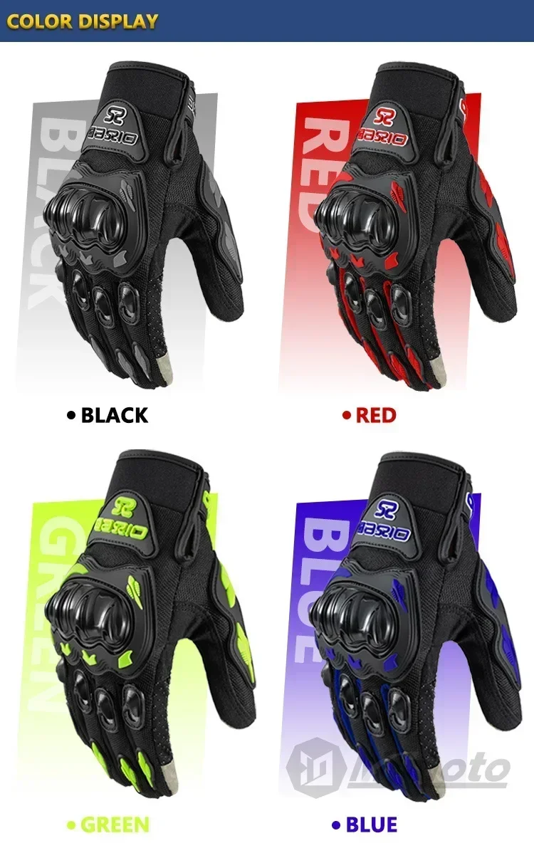 Touchscreen-Motorradhandschuhe, atmungsaktives Mesh, Sommer-Motocross-Rennhandschuhe für Männer und Frauen – belüftet und leicht – Detail 8