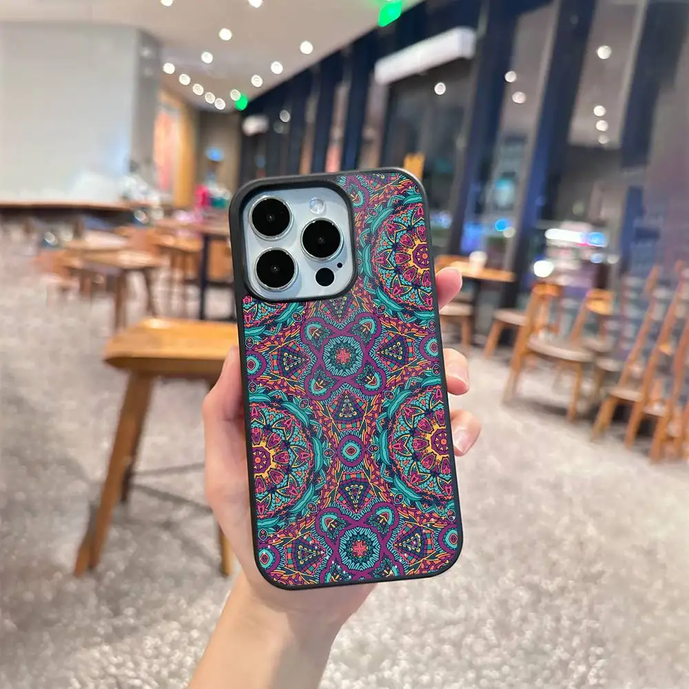 حافظة هاتف C-Colorful R-Retro Pictures لهاتف iPhone17,16,15,14,13 Plus، Pro Max Magnetic للشحن اللاسلكي Magsafe