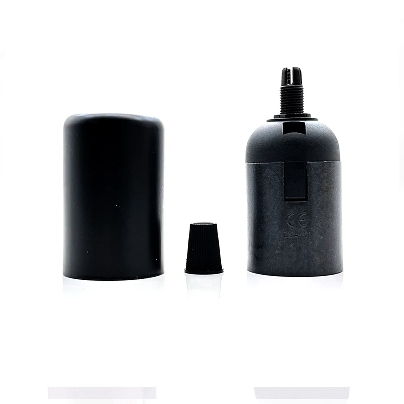 2units iron sockets E27 lamp fitting white and black colors Edison iron cover with plastic lamp holders