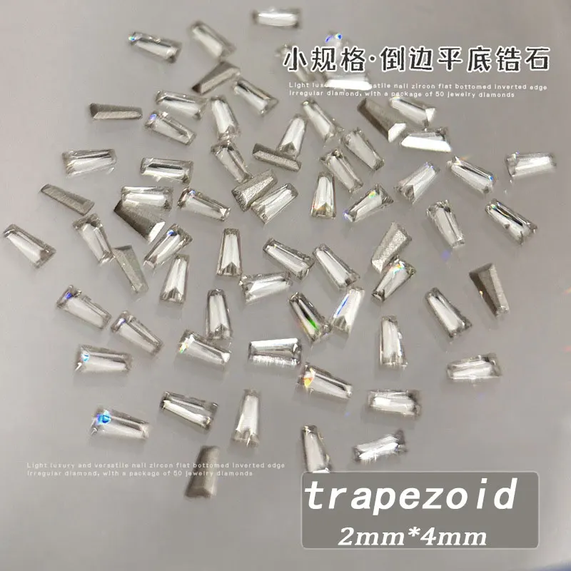 100 Stück glänzende Zirkon-Strasssteine, Nagel-Charms, 1,5 x 3 mm, Mini-Rhombische Nägel, Edelsteine, flache Rückseite, Nagelkunst, Basteln, Diamanten, Dekoration GT5