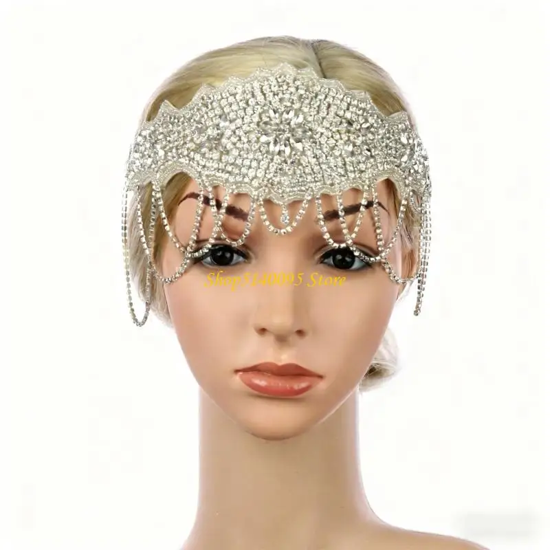 DXAE Diadema Diamantes Imitación Brillantes para Mujer Elegante Fiesta Boda Baile Accesorios Cosplay Diadema Elástica