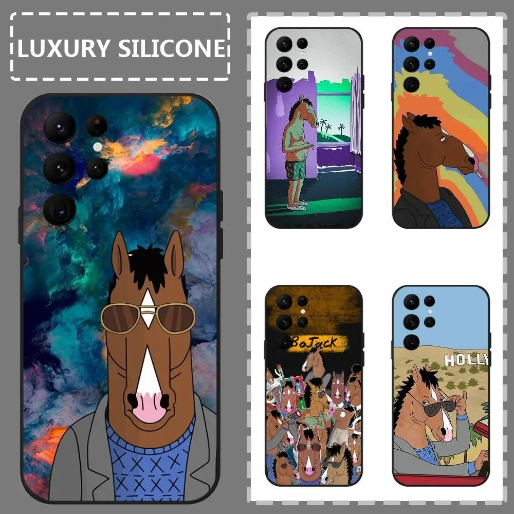 

Anime B-BoJack Horseman Phone case For Samsung Galaxy S25 S24 S22 S23 Ultra S21 S20 Plus 5G Frosted Non-Slip Full Soft Case