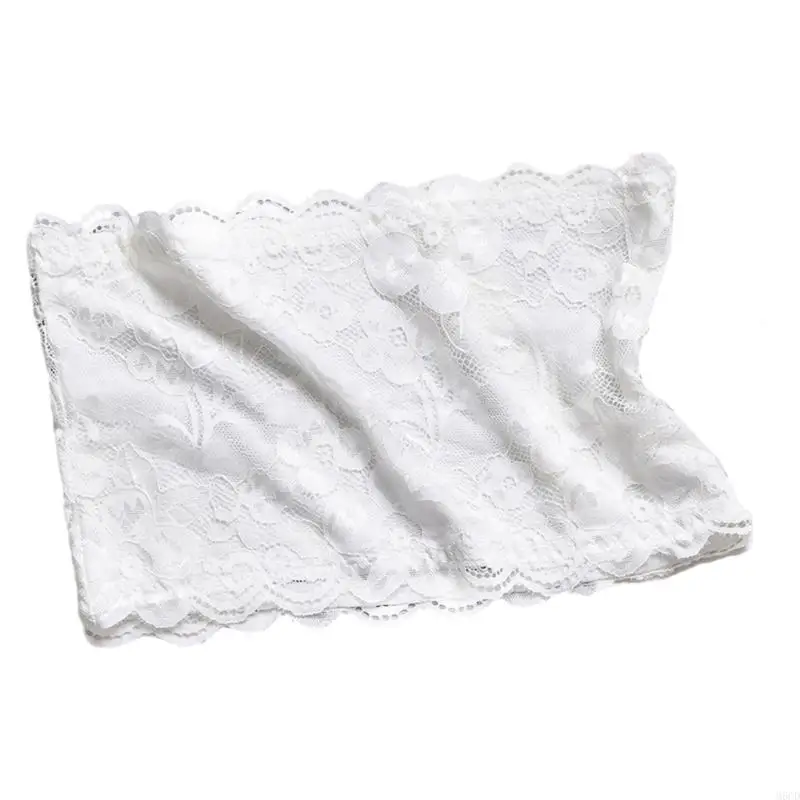 M6CD invisibile Tubo senza spalline Top Avvolgimento del torace Elastico in pizzo Bandeau senza spalline