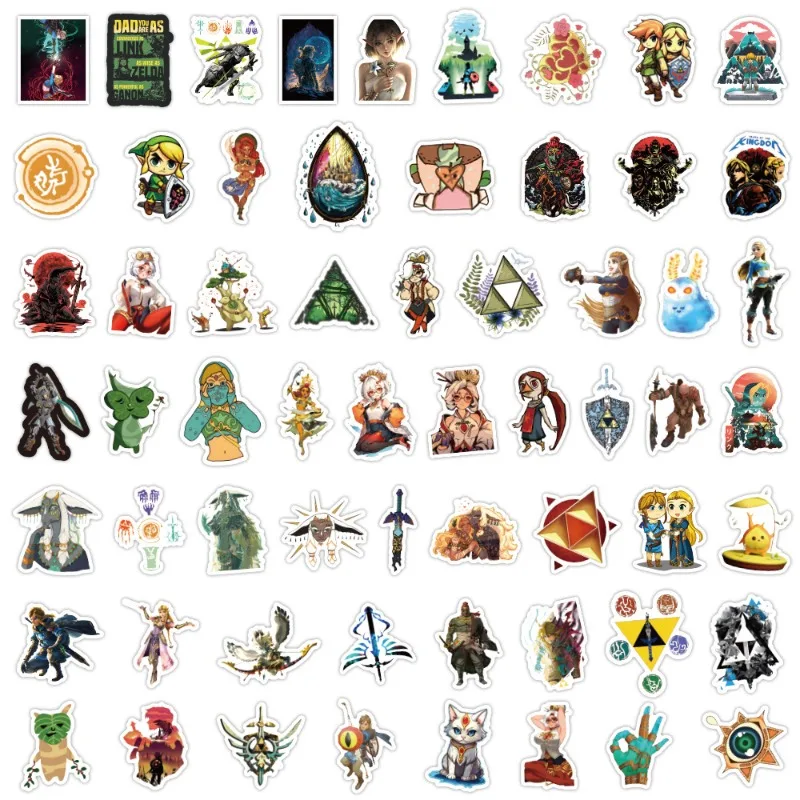 Gioco da 120 pezzi ‌ La leggenda di Zelda ‌   Cartoon Graffiti adesivi decalcomanie valigia computer portatile decorazione chitarra giocattolo classico per bambini