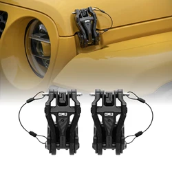 OMU 4x4 Aluminum Engine Hood Latch Catch Lock For 2007-2025 Jeep Wrangler JK JL & Gladiator JT Exterior Accessories