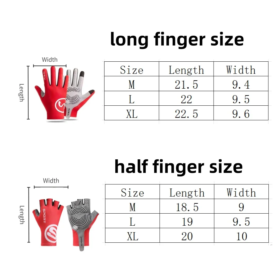 Touchscreen Lange Volle Finger Halbe Finger Gel Sport Radfahren Handschuhe MTB Rennrad Reiten Racing Frauen Männer Fahrrad Handschuhe – Detail 1
