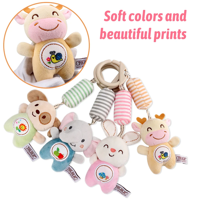 Pasgeboren Baby Zintuiglijke Hangende Rammelaars Speelgoed Montessori Kinderen Vroeg Leren Zintuiglijke Pluche Rammelaar Grijp Vermogen Training Speelgoed Cadeau