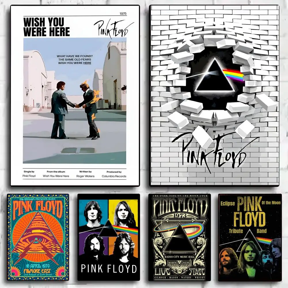 Famous Band P-Pink F-Floyd Poster Modern Minimalist Wall Art Prints for Bedroom Living Room Aesthetic Contemporary Decor Gift