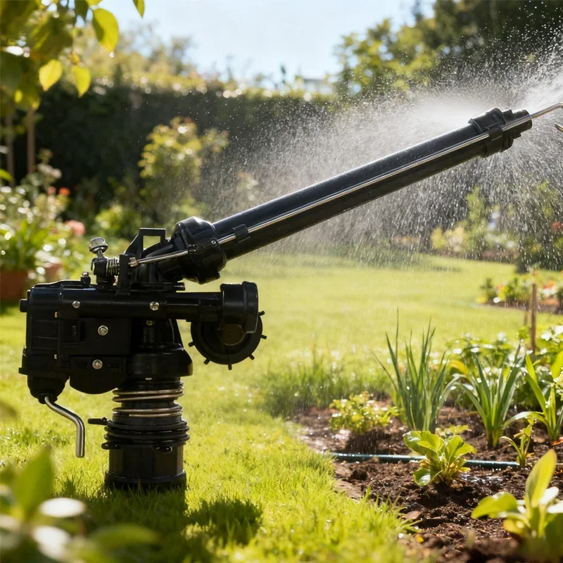 Aspersor de riego de jardín de ángulo ajustable, pistola rociadora de turbina giratoria automática, aspersor de agua agrícola, riego de césped