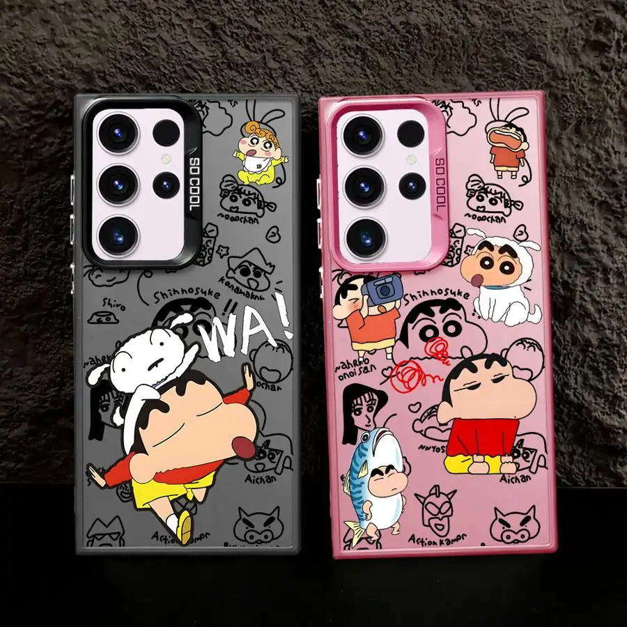

Shark Crayon Shin Chan Phone Cover Case for Samsung Galaxy S25 S21 S24 FE S25Edge Note 20 Ultra S23 S20 FE S22 Ultra