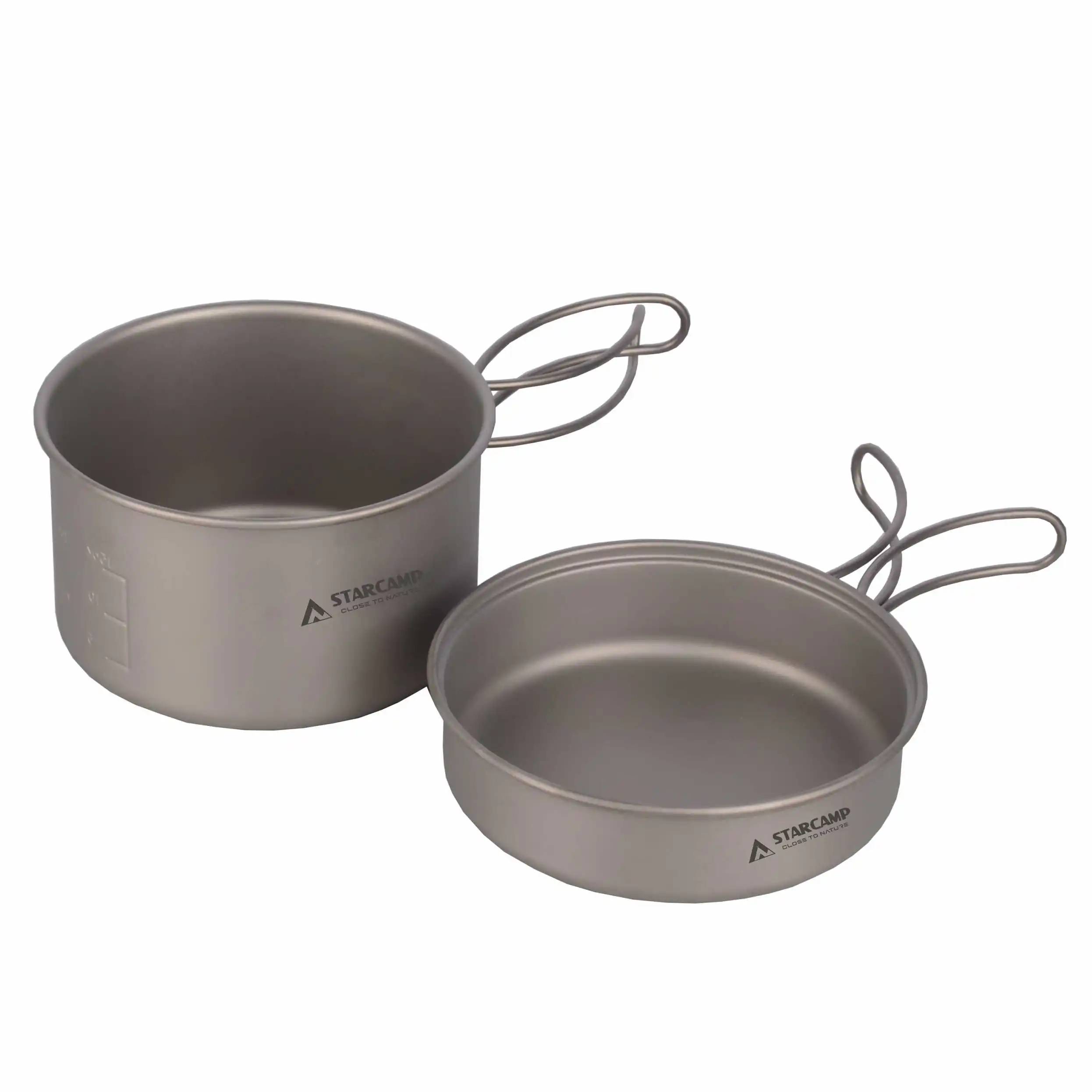 STARCAMP Titanium Outdoor Camping Survival Hiking Titanium Pot Tableware Kit Cookware Set