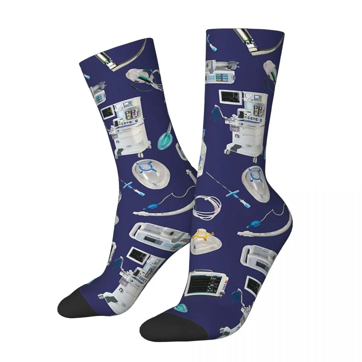 Tools Of The Trade SPACE BLUE Anesthesia Doctor Medical Nurse Hospital Socks Travel 3D Print Boy Girls Mid-calf Sock