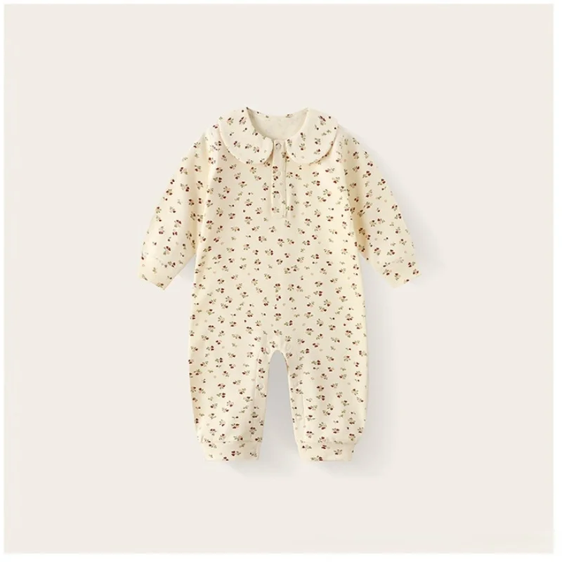 

Newborn Baby Sleepwear Romper New Spring Long Sleeve Jumpsuit Infant Indoor Cotton Loungewear One Piece Cartoon Pajamas