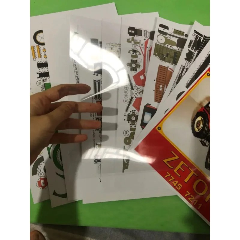 Divertido DIY modelo de tarjeta de papel 3D 1:32 checo Zetor 7745-7211 conjunto de construcción de Tractor juguete de construcción juguete educativo modelo militar