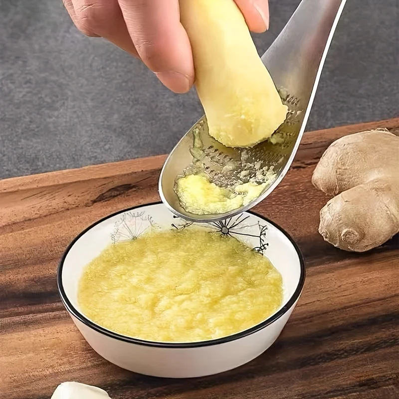 Professional Spoon Grater, 304 Stainless Steel, 6.85 Inch Long, for Making Fresh Wasabi Ginger Paste, Home Kitchen Essential