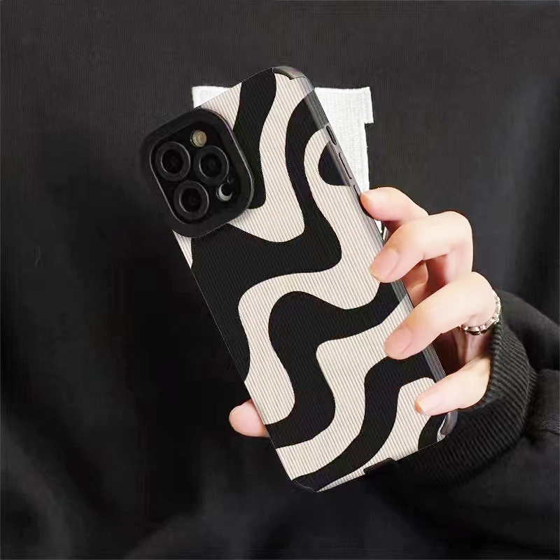 Shockproof Zebra Stripe Silicone Case For iPhone 14 15 16 Pro Max Cases For iPhone 11 12 13 Mini 7 8 Plus X XS XR Cartoon Cover image 3