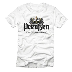 Preußen Shirt_Stolz Ehre Heimat Adler Vaterland 티셔츠 남성용 100% 코튼 캐주얼 티셔츠 루즈 탑 사이즈 S-3XL