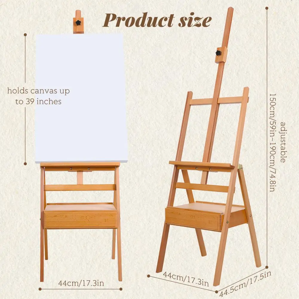 

H Frame Easel ,Tabletop Wooden Adjustable Easel With Drawer Painting Stand Studio Display Frame For Adults Beginners Artists