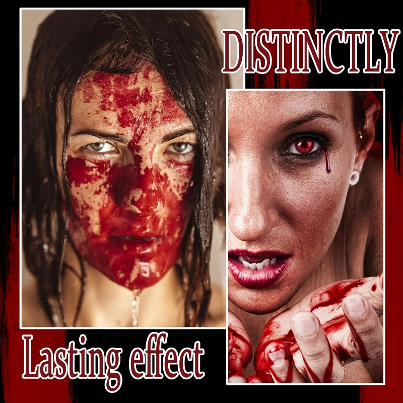 30ml Fake Blood Spray,Realistic&Washable SFX Spray Set,Washable Fake Blood Spray Makeup for Vampire, Party Zombie Costume Effect