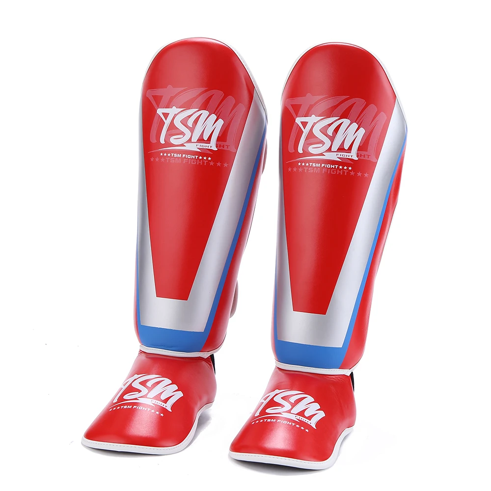 

TSM Boxing Leg Guard Muay Thai Shin Guard and Foot Back Sanda Combat Training for Adults and Children Competition Protection