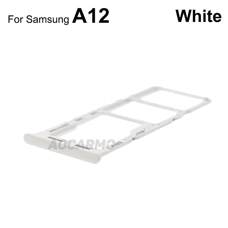 Aocarmo Für Samsung Galaxy A12 Sim Karte Tray MicroSD Slot Halter Ersatz Teile