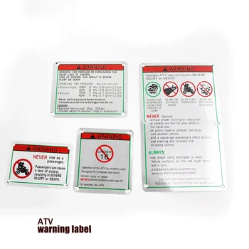 Motorcycle Pit Dirt Bike ATV Waarschuwingssticker Reflecterende plaat Achterteken Waterdichte aluminiumlegering voor scooter Off-road autosticker
