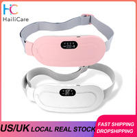 Electric Period Cramp Massager Vibrating Heating Belt for Menstrual Colic  Waist Stomach Abdominal Warm Palace Belt
