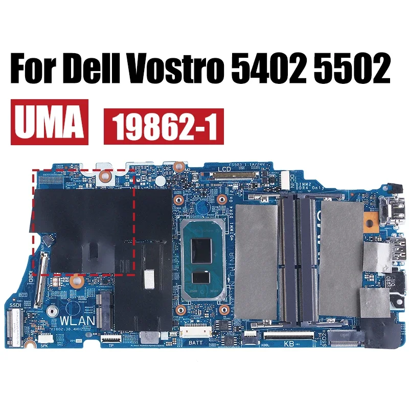 For Dell Vostro 5402 5502 Laptop Motherboard 19862-1 0G0XMN 04D2JV 0H2F8K 010GRP 0JV4DR i3/i5/i7 11th Gen Notebook Mainboard