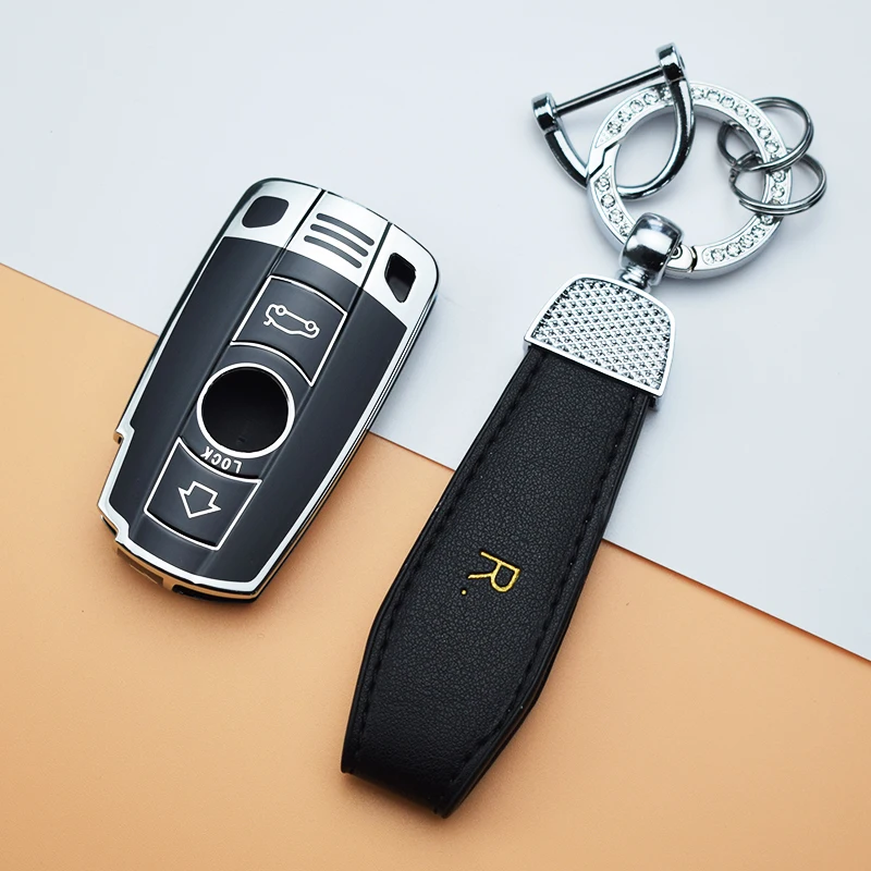 Silver TPU Car Remote Key Case Cover Shell For BMW X1 X5 X6 Z4 E90 E60 E70 E87 3 5 6 Series M3 M5 Holder Shell Fob Accessories