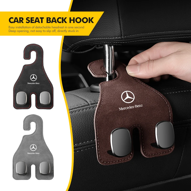 Car Seat Back Hook Hanger Pouch Clothes Hanging Fastener Clip For Mercedes Benz CLK GLC W212 C200 C300 W203 W204 W205 W169 W176