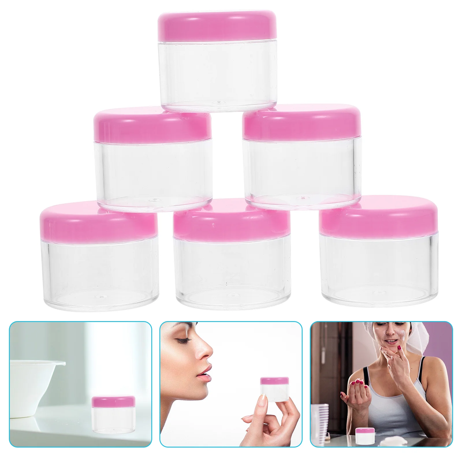 Distributeur de Lotion anti-fuite, pot de crème, petits pots roses, conteneurs de voyage, 12 pièces