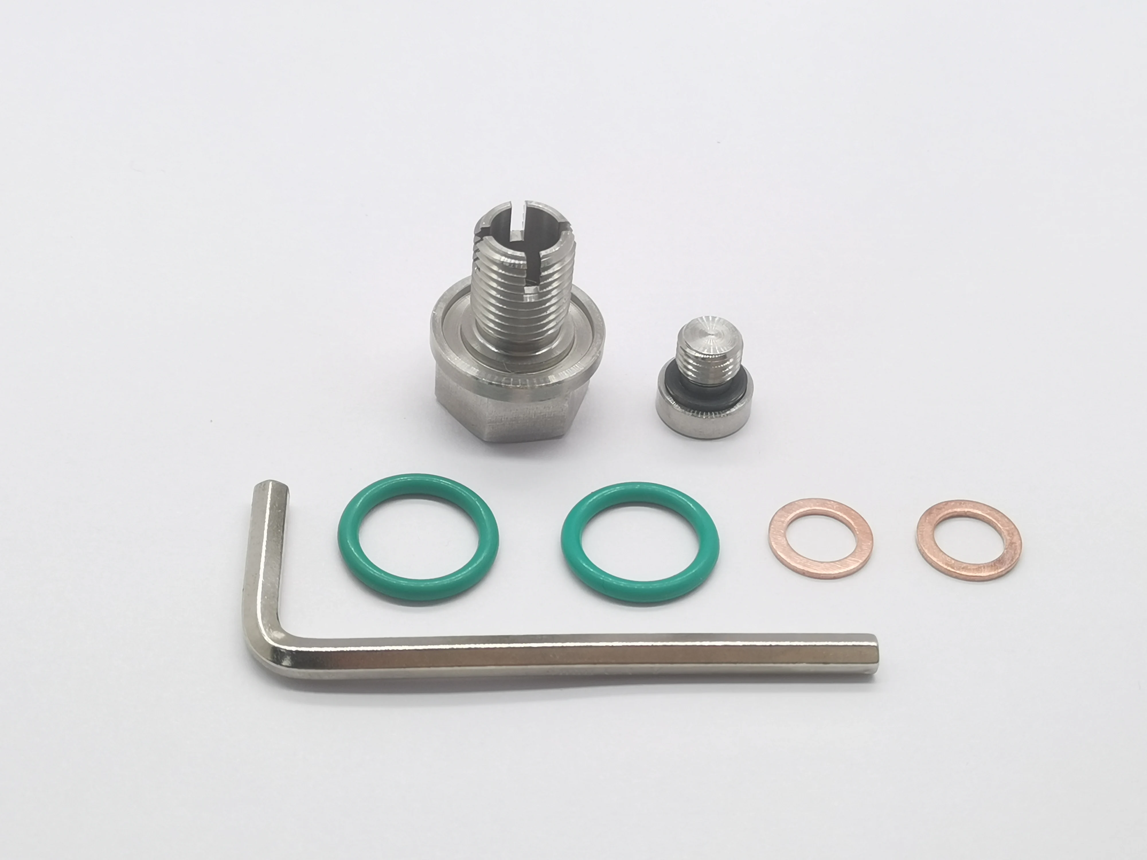 Stainless Steel Self Tapping Oil Pan Thread Repair Kit M12-1.25 X 15mm with O-Ring for Vehicle Maintenance