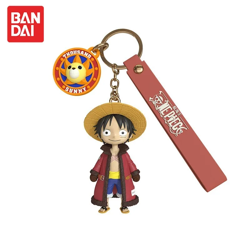 

One Piece Keychain Bag Pendant Bandai Luffy Chopper Cartoon Cute Exquisite Figure 8cm Doll Figurine Toy Man Woman Creative Gifts