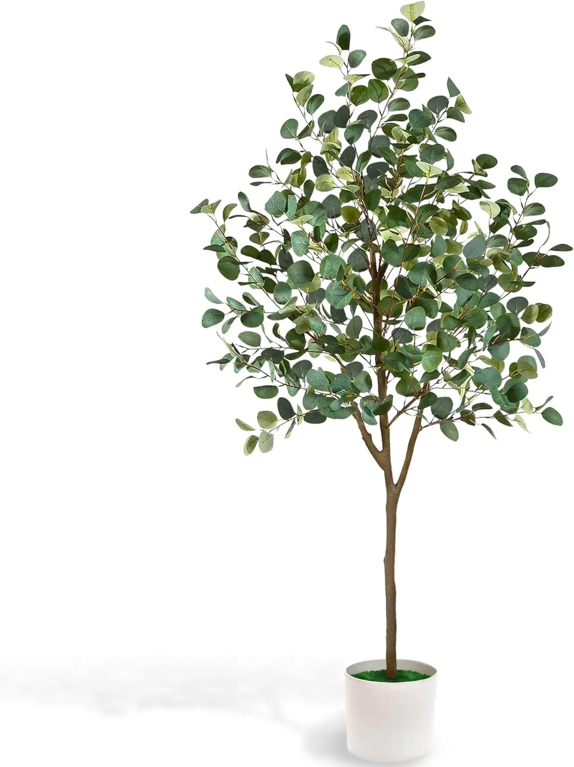 

Eucalyptus Artificial Tree 6Ft Potted Indoor Fake Tree Faux Outdoor Artificial Plants For Front Porch Decorative Tree For Home