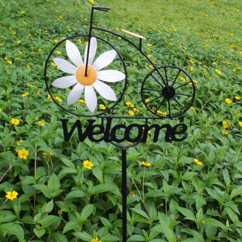 1pc Outdoor Garden Daisy Windmill Decoration,Courtyard Metal Windmill Decoration,Home Yard Art Decoration Gift-Add An Interestin