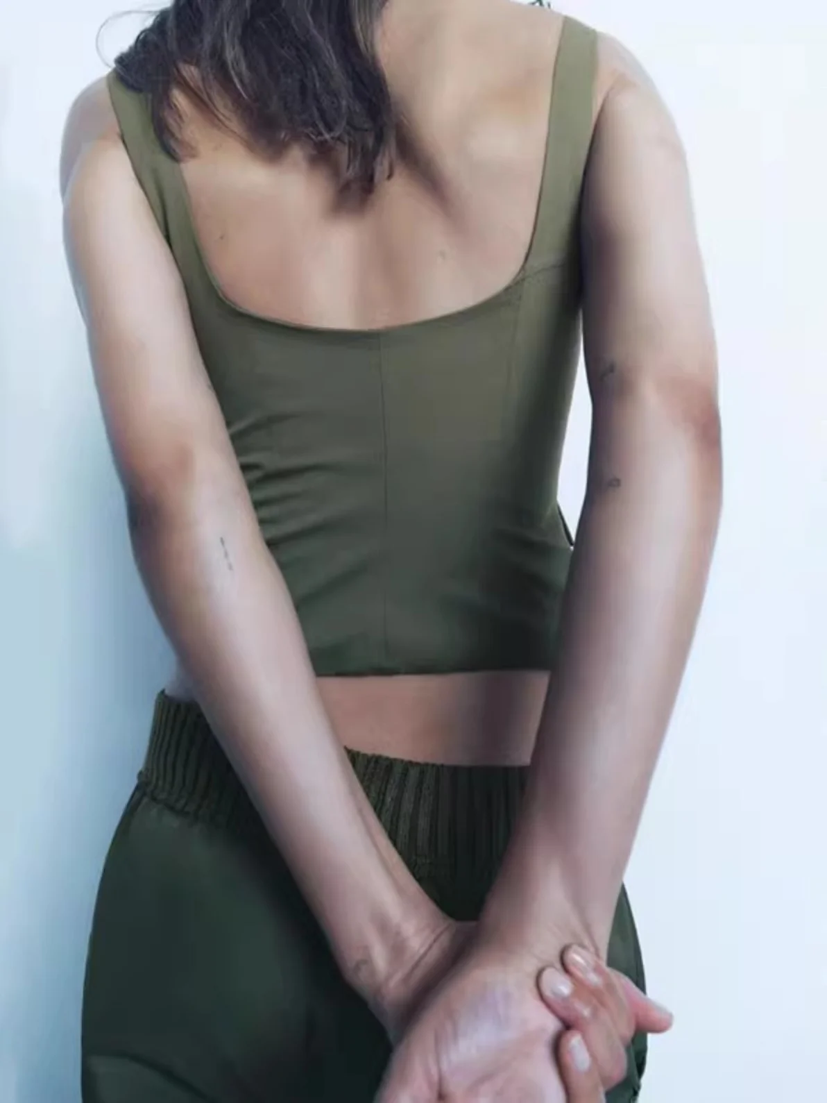 Faionable Versatile Gilet Svel da donna Top ket Decorato ort Lunghezza Colore puro Autunno Nuovo arrivo 30673506