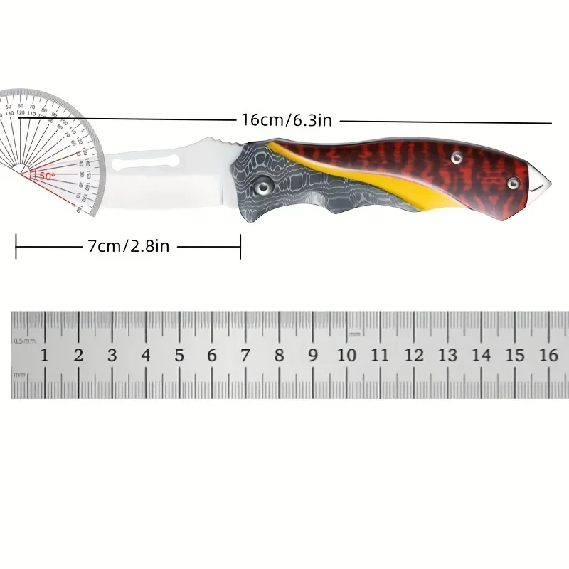 2024Mini multifunctional folding knife made of stainless steel for outdoor use, EDCpocket knife of high hardness