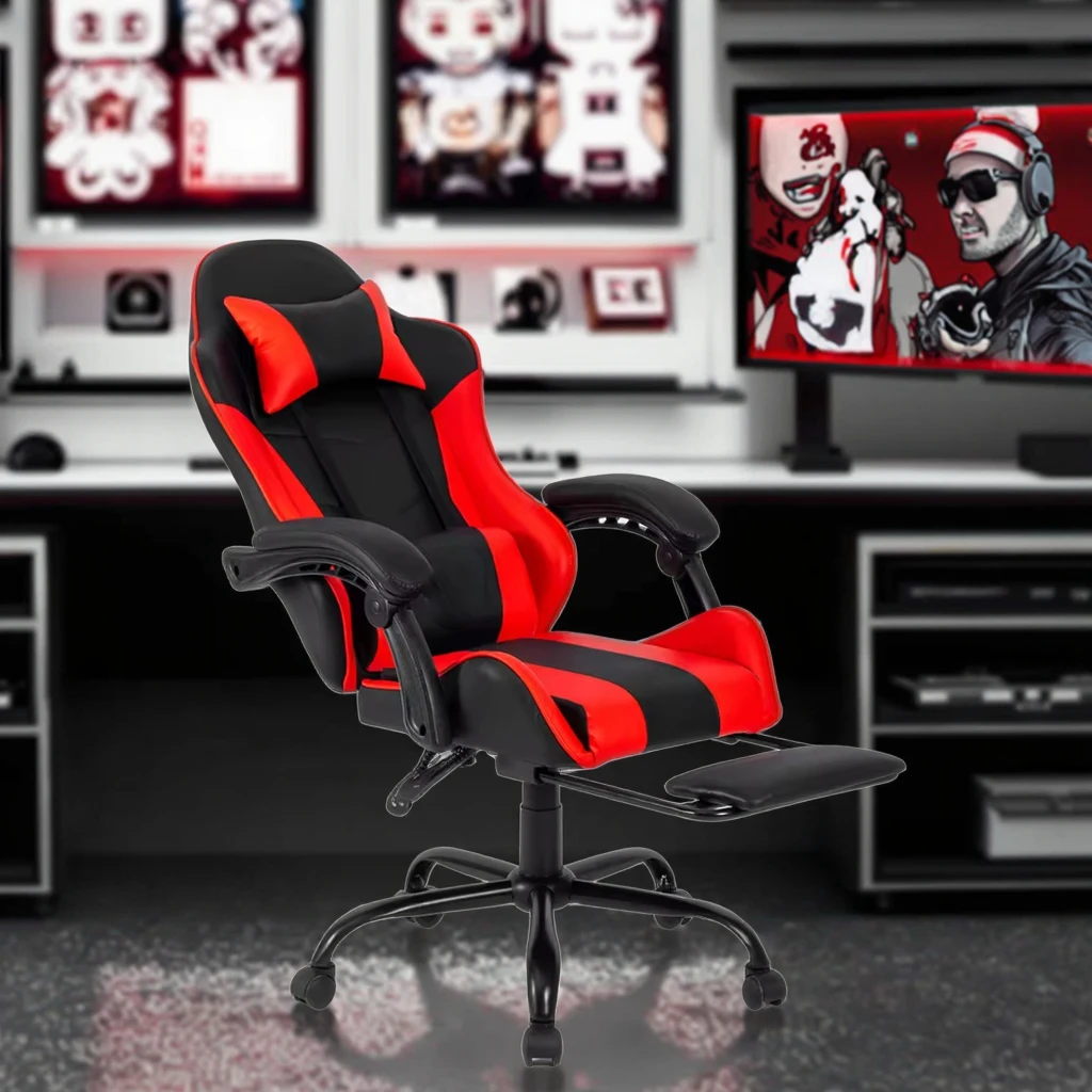Reclining Racing Silla Gamer for Game Office Oem Height Adjustable Ergonomic Gaming Chair with Footrest Swivel Computer Chair