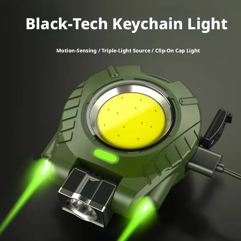 

Индукционный налобный фонарь-клипса LED, многофункциональный мини-фонарик, портативная рабочая лампа COB, мощный свет, зарядка, для ночной рыбалки