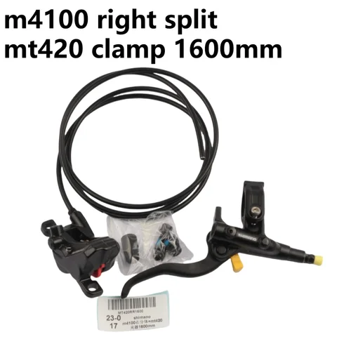 Imagen 2 del producto Shimano Split Brake M4100 abrazadera MT420 dividida derecha 1550mm 1600mm 1650mm 1700mm pinza de freno de disco hidráulico con almohadillas de resina MTB