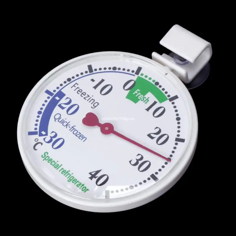 Kühlschrank-Gefrierschrank-Thermometer für Kühlgeräte, Kühlgeräte für Lebensmittel, großes Zifferblatt mit roter Anzeige -30 °C