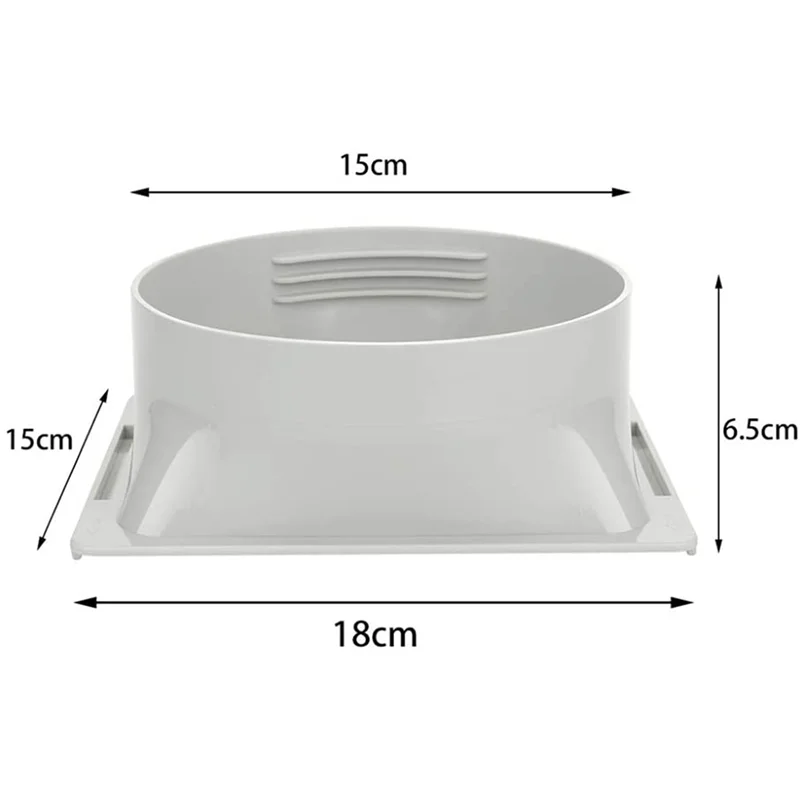 ABJN-5X Air Conditioner Exhaust Hose Interface, Portable Home Mobile Air Conditioner Body Fitting Connector, Square 15Cm