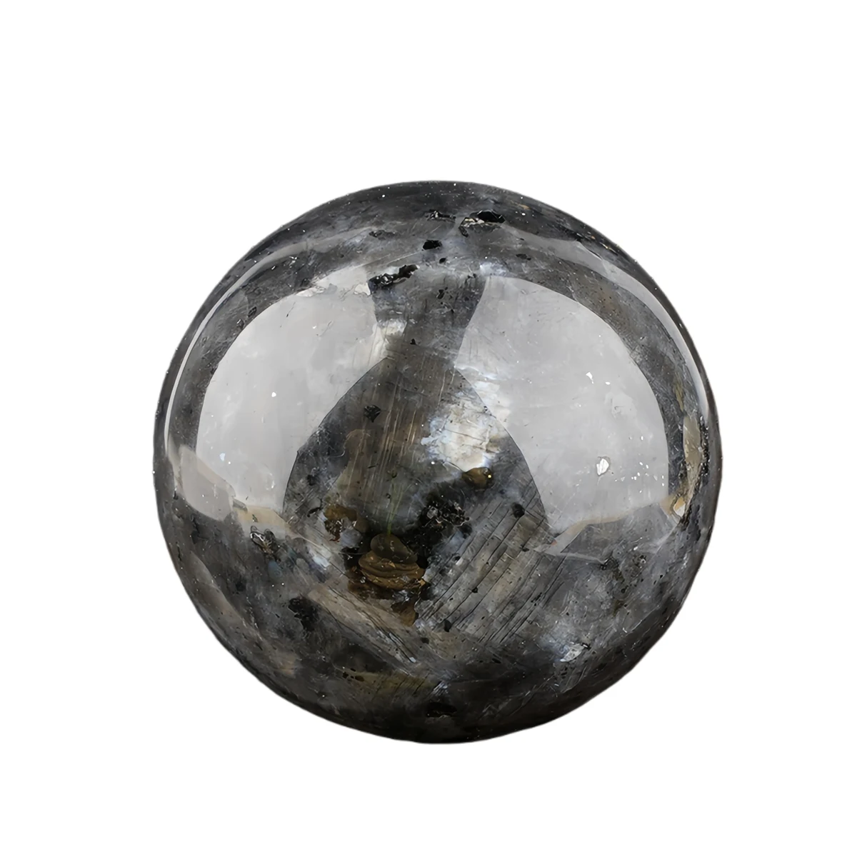 Black Labradorite 25mm Gemstone Sphere No Hole Crystal Healing Stones for Reiki Chakra Meditation Yoga Energy Ornament Gift