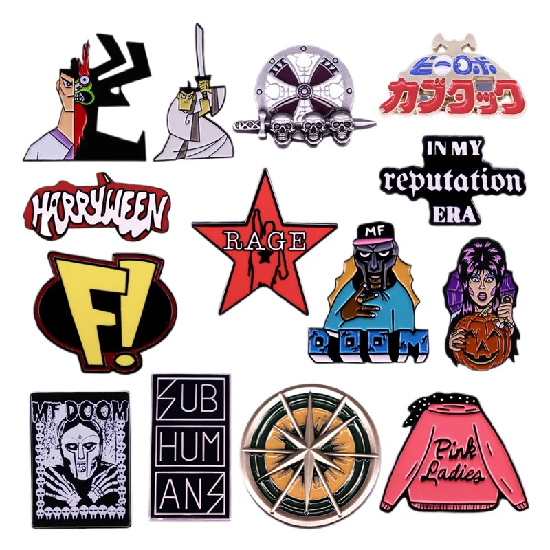 Interesting 90s Film Inspiration Badge Rock Band Enamel Pin Denim Jacket Fashion Backpack Brooch Decoration Music Hobbies Gift